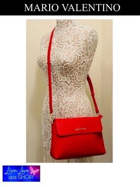 VALENTINO by MARIO VALENTINO Red Crossbody Shoulder Bag, NWOT
